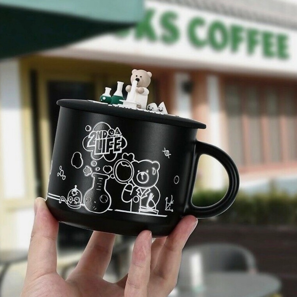 ❌SOLD❌ STARBUCKS Lab Bear Color Changing Mug Silicone Lid